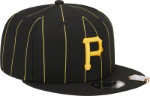 Picture of Men's Pittsburgh Pirates New Era Black World Series Clip Pinstripe 9FIFTY Snapback Hat