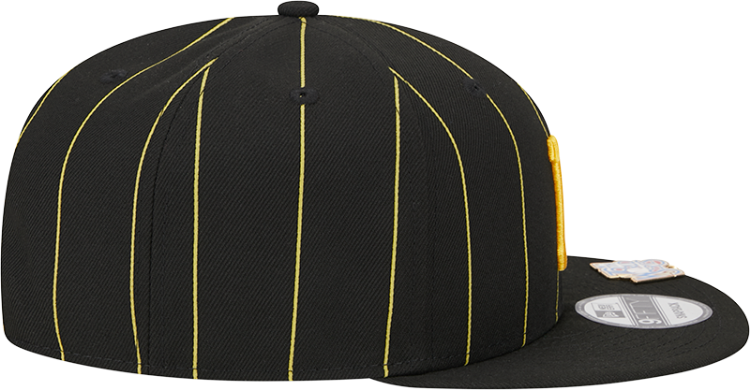 Picture of Men's Pittsburgh Pirates New Era Black World Series Clip Pinstripe 9FIFTY Snapback Hat