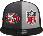 Men's San Francisco 49ers New Era Black/Gray 2023 Sideline 9FIFTY Snapback Hat