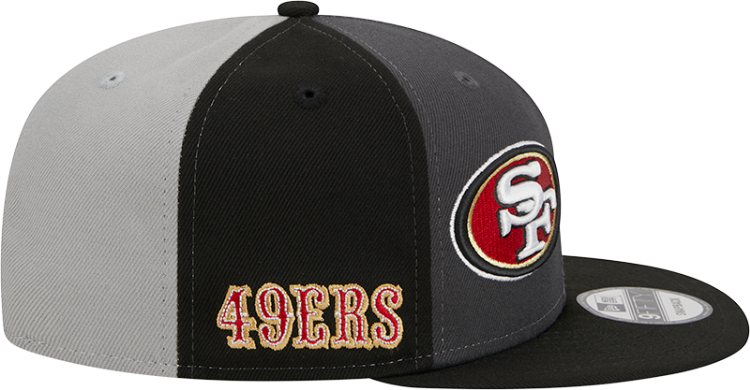 Men's San Francisco 49ers New Era Black/Gray 2023 Sideline 9FIFTY Snapback Hat