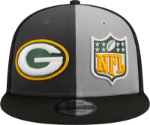 Men's Green Bay Packers New Era Black/Gray 2023 Sideline 9FIFTY Snapback Hat