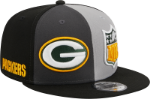 Men's Green Bay Packers New Era Black/Gray 2023 Sideline 9FIFTY Snapback Hat