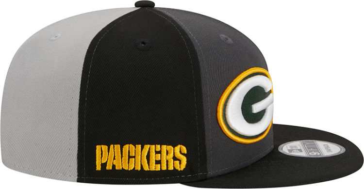 Men's Green Bay Packers New Era Black/Gray 2023 Sideline 9FIFTY Snapback Hat