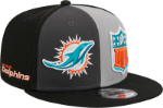 Men's Miami Dolphins New Era Black/Gray 2023 Sideline 9FIFTY Snapback Hat