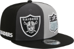 Men's Las Vegas Raiders New Era Black/Gray 2023 Sideline 9FIFTY CW Snapback Hat
