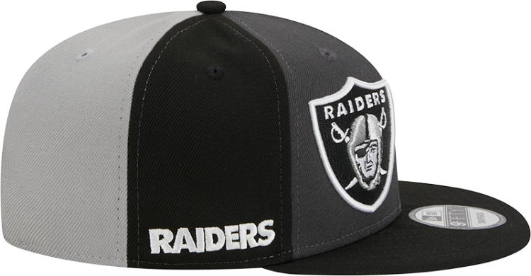 Men's Las Vegas Raiders New Era Black/Gray 2023 Sideline 9FIFTY CW Snapback Hat
