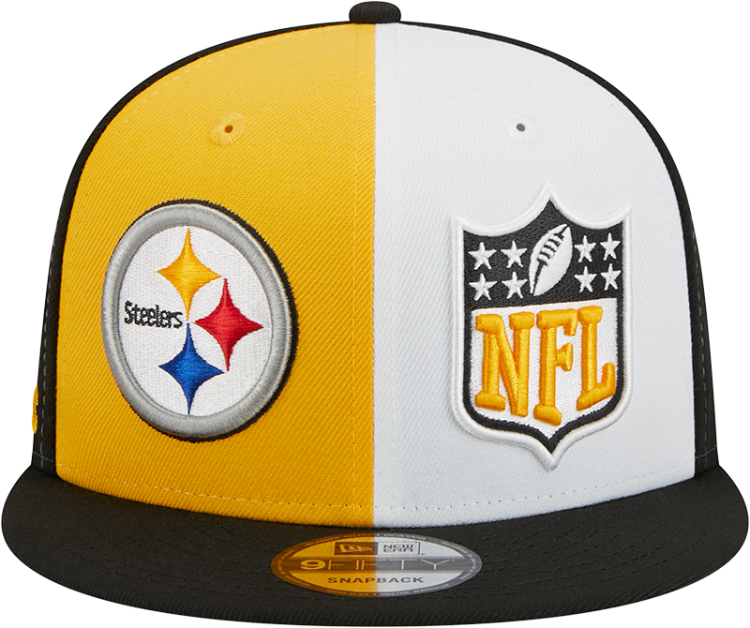 Youth Pittsburgh Steelers New Era 2023 Sideline 9FIFTY Snapback Hat back view