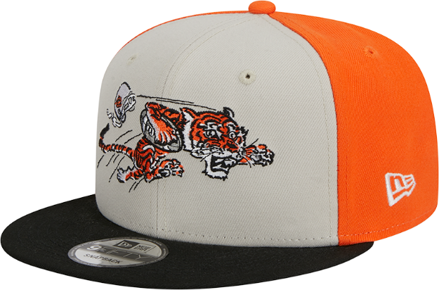New Era Men's Orange Detroit Tigers Buffalo Plaid Trapper Hat