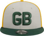 Men's Green Bay Packers New Era Cream/Green 2023 Sideline Historic 9FIFTY Snapback Hat