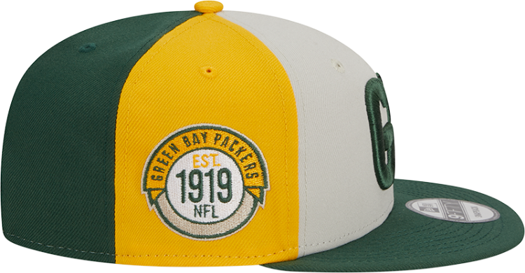 Men's Green Bay Packers New Era Cream/Green 2023 Sideline Historic 9FIFTY Snapback Hat image 5
