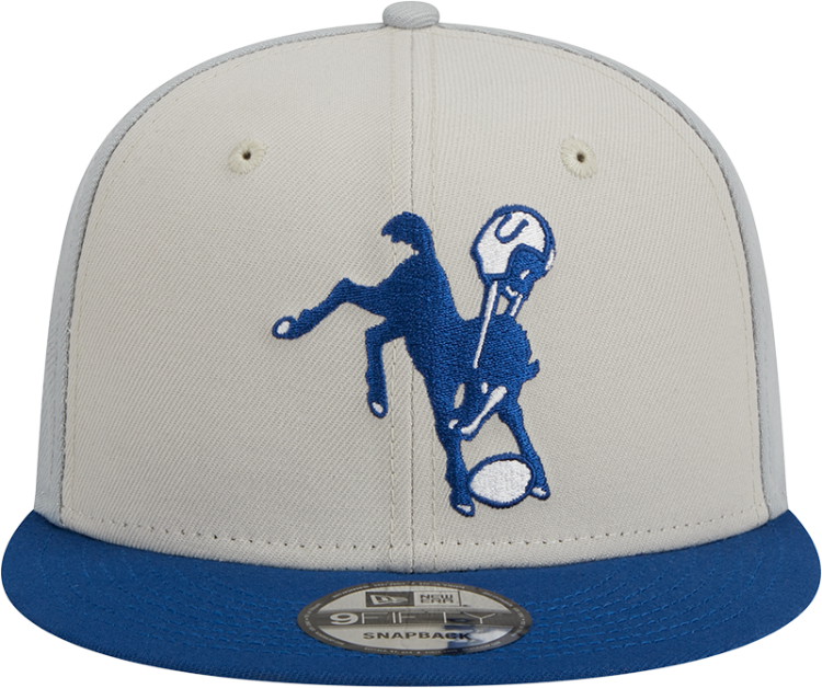 Men's Indianapolis Colts  New Era Cream/Green 2023 Sideline Historic 9FIFTY Snapback Hat