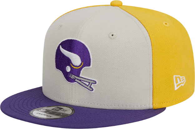 Men's Minnesota Vikings New Era Cream/Purple 2023 Sideline Historic 9FIFTY Snapback Hat