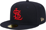 Men's St. Louis Cardinals Laurel New Era Red Sidepatch 59FIFTY Fitted Hat