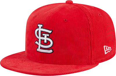 Men's St. Louis Cardinals Red Vintage Corduroy 59FIFTY Fitted Hat front view