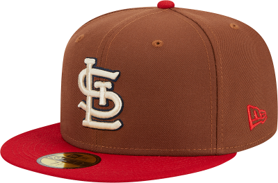 New Era St. Louis Cardinals Men's Brown Harvest Side Patch 59Fifty Fitted Hat front view