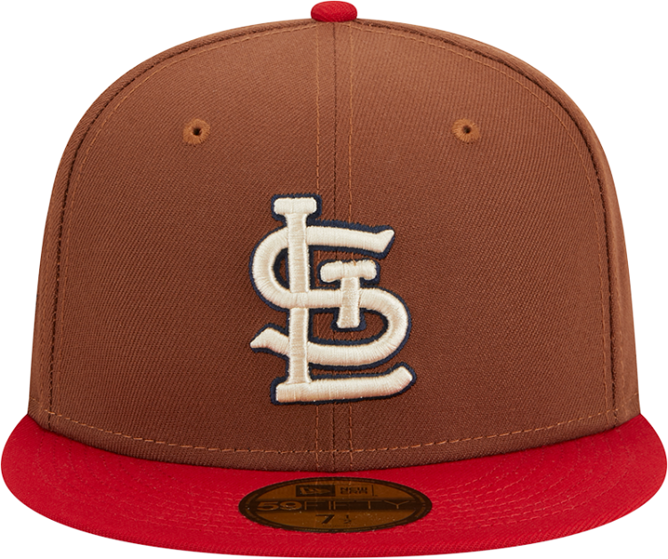 New Era St. Louis Cardinals Men's Brown Harvest Side Patch 59Fifty Fitted Hat back view