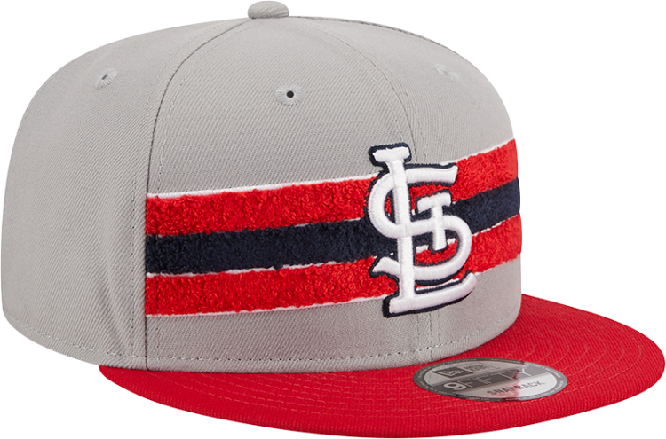 Men's St. Louis Cardinals STL New Era Gray/Red Band 9FIFTY Snapback Hat side view