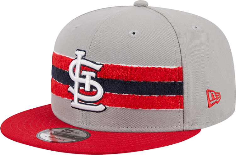 Men's St. Louis Cardinals STL New Era Gray/Red Band 9FIFTY Snapback Hat back view