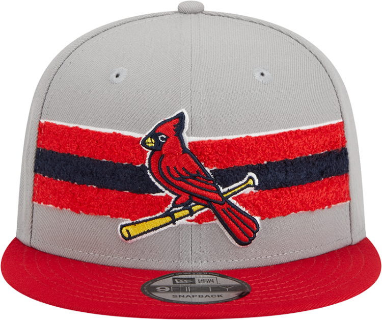 Men's St. Louis Cardinals Bird New Era Gray/Red Band 9FIFTY Snapback Hat back view