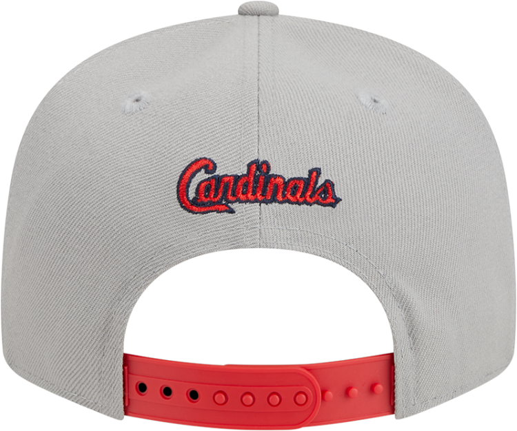 Men's St. Louis Cardinals Bird New Era Gray/Red Band 9FIFTY Snapback Hat image 6