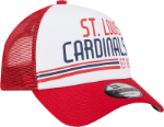 St. Louis Cardinals New Era Team Stacked Trucker 9FORTY Snapback Hat - White/Red