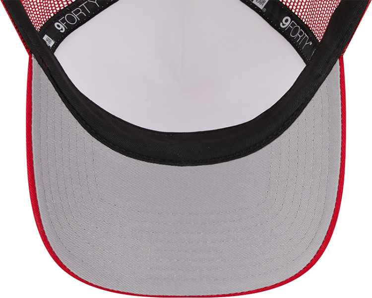 St. Louis Cardinals New Era Team Stacked Trucker 9FORTY Snapback Hat - White/Red image 7