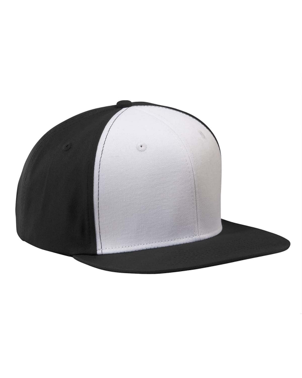BA516 Big Accessories Flat Bill Snapback Cap side view