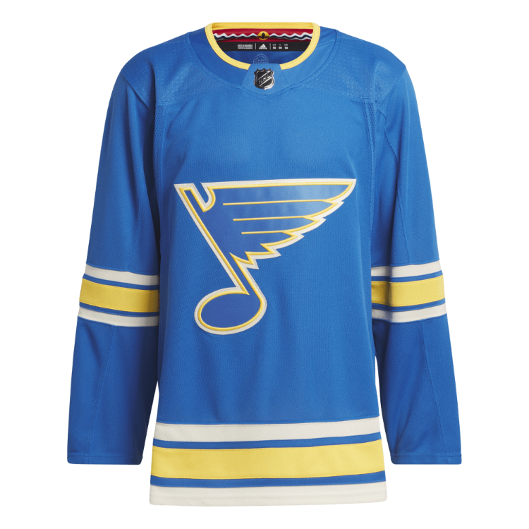 St. Louis Blues adidas Men's Alternate Authentic Jersey - Blue back view