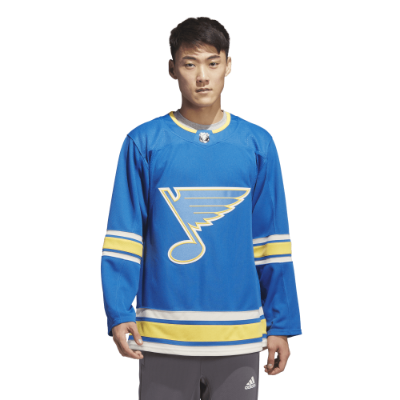 St. Louis Blues adidas Men's Alternate Authentic Jersey - Blue front view