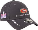 Picture of San Francisco 49ers New Era Super Bowl LVIII Opening Night 9FORTY Adjustable Hat - Graphite