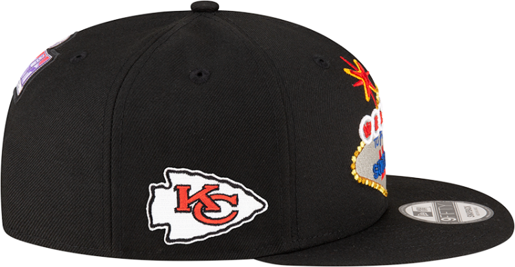 Men's New Era Black Kansas City Chiefs Super Bowl LVIII Tarmac 9FIFTY Snapback Hat