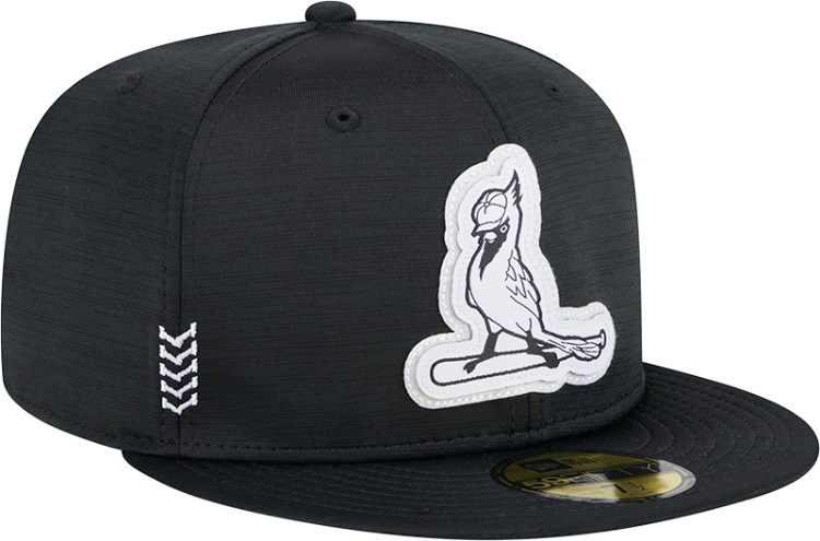 St. Louis Cardinals New Era MLB24 Club 5950 CW Black/White Fitted Hat front view