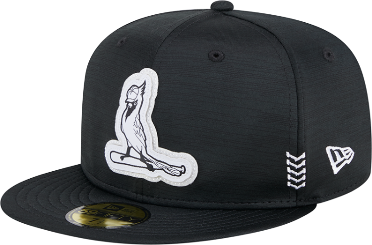 St. Louis Cardinals New Era MLB24 Club 5950 CW Black/White Fitted Hat side view