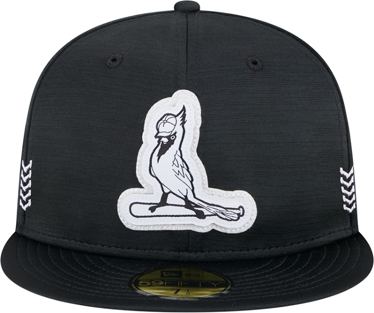 St. Louis Cardinals New Era MLB24 Club 5950 CW Black/White Fitted Hat back view
