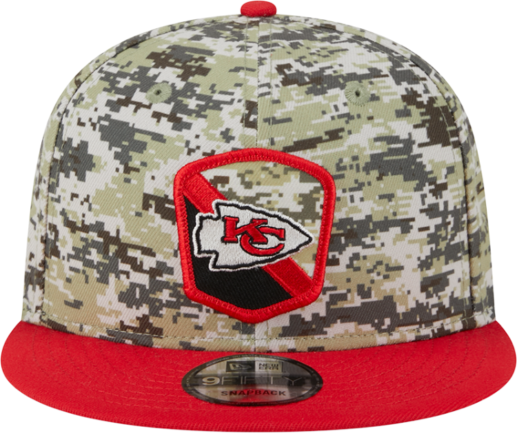 Kansas City Chiefs 2023 Salute to Service Camo 9FIFTY Snapback back view