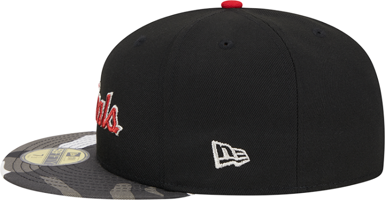 St. Louis Cardinals  Metallic Camo 100th Anniversary Black Fitted Hat detail view
