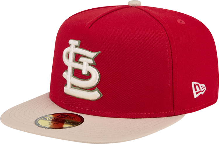 St. Louis Cardinals Canvas A Frame New Era 30th Anniversary Busch Stadium 5950 Fitted Cap side view