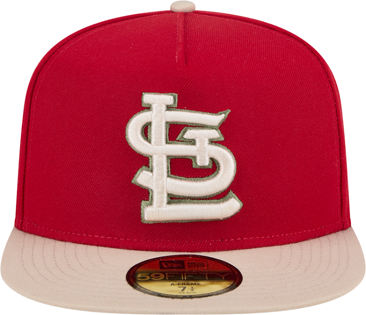 St. Louis Cardinals Canvas A Frame New Era 30th Anniversary Busch Stadium 5950 Fitted Cap back view