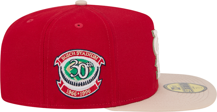 St. Louis Cardinals Canvas A Frame New Era 30th Anniversary Busch Stadium 5950 Fitted Cap