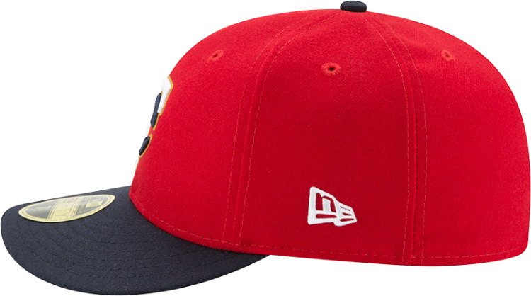 Minnesota Twins New Era Authentic Collection 2017 ALT2 59FIFTY Low Profile Fitted Hat-Red detail view