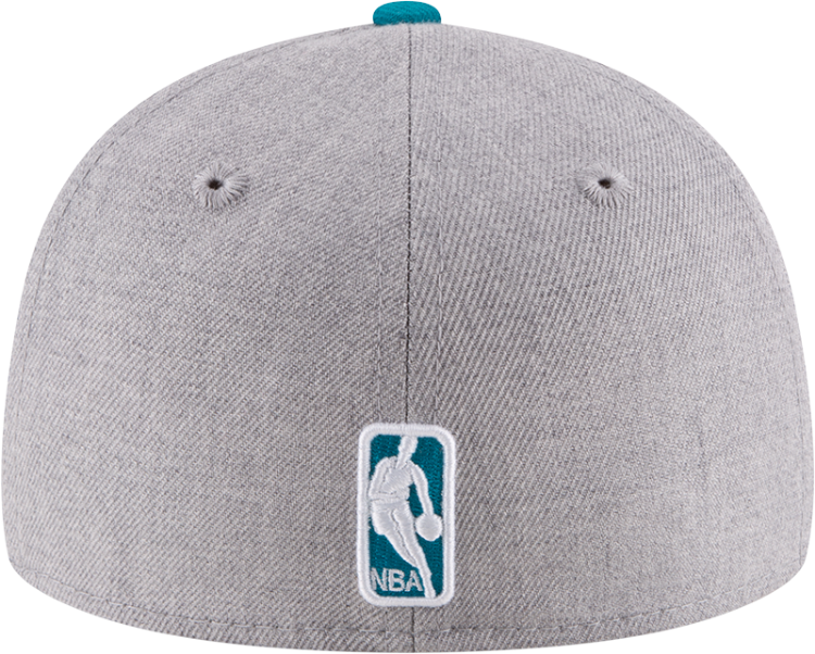 New Era Charlotte Hornets LC 5950 Fitted Hat NBA Heather Gray Blue Low Crown Cap
