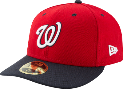 Washington Nationals New Era MLB On-Field Low Profile 59FIFTY Fitted Hat~Navy front view