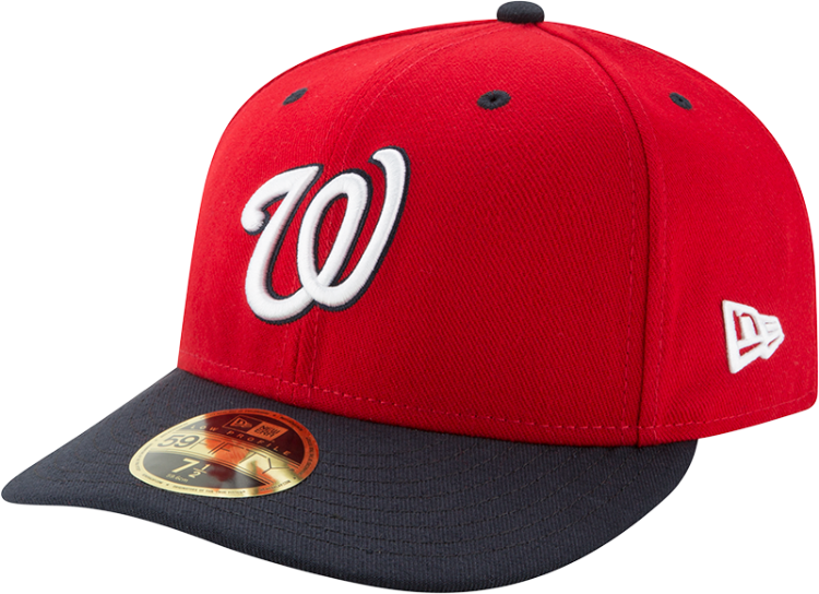 Washington Nationals New Era MLB On-Field Low Profile 59FIFTY Fitted Hat~Navy front view