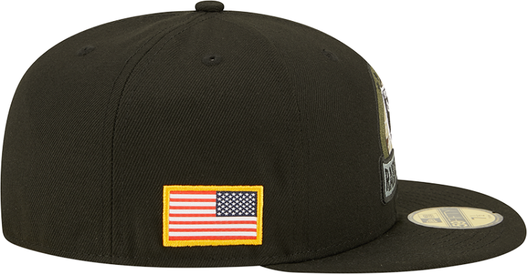 Las Vegas Raiders New Era 2022 Salute To Service Low Profile 59FIFTY Fitted Hat - Black