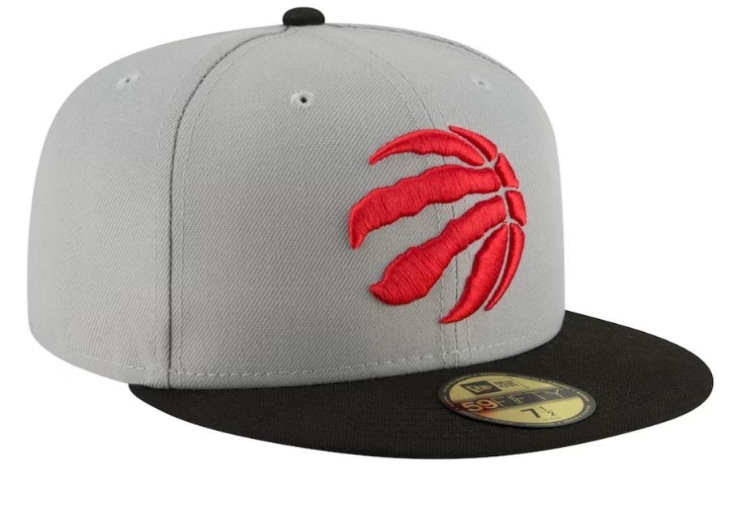 Toronto Raptors New Era "Low Crown" 59FIFTY Fitted Hat-Gray/Black front view