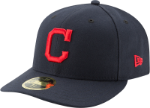 Men's Cleveland Indians New Era Navy Road Authentic Collection On-Field Low Profile 59FIFTY Fitted Hat