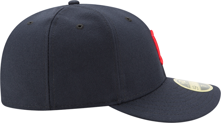 Men's Cleveland Indians New Era Navy Road Authentic Collection On-Field Low Profile 59FIFTY Fitted Hat