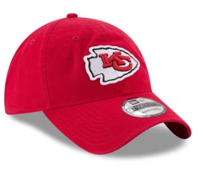 New Era Kansas City Chiefs Core Classic 2.0 9Twenty Adjustable Red Hat front view