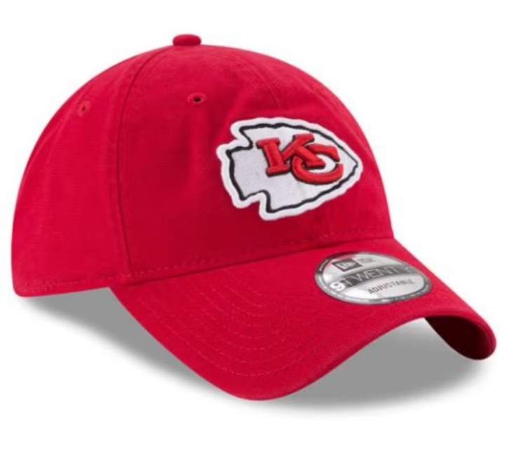 New Era Kansas City Chiefs Core Classic 2.0 9Twenty Adjustable Red Hat front view
