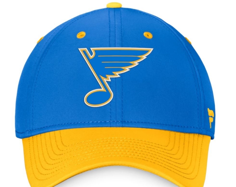 Men's St. Louis Blues Fanatics Branded Blue Authentic Pro Alternate Jersey Flex Hat side view
